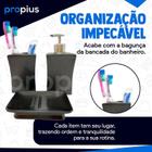 Kit Banheiro Lavabo Porcelana 3 Pecas Bandeja Luxo
