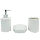 Kit Banheiro Viena 3 Peças Em Porcelana Newway Branco