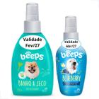 Kit Banho a Seco 200ml com Colônia Blueberry Beeps 60ml Pet Society Cães Gatos