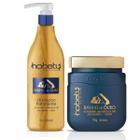 Kit Banho de Ouro Hobety Shampoo 750ml+Mascara 750g