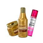 Kit Banho de Verniz e Bye Bye Volume e No Frizz Forever Liss