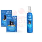 Kit banho pet perfume para caes gatos cachorro higiene sabonete Neutro Pet Clean