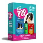 Kit Banho Pop Pets Shampoo 700ml + Condicionador 250ml + Perfume 120ml Cães E Gatos Pet Clean