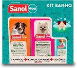 Kit Banho SANOL - Shampoo / Condicionador / Ganhe 1 Colônia, Sanol Dog, variado
