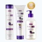 Kit banho shampoo condicionador e sabonete 99,9% anti bacteria qualycarea ntibac