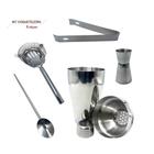 Kit Bar 5Pçs Coqueteleira Profissional Inox 550Ml Caipirinha - Uny gift