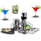 Kit Bar Bartender 13 Pecas, Bandeja, Coqueteleira, Balde Gelo, Dosador Forma