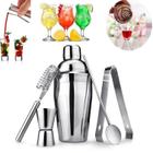 Kit Bar Coqueteleira Caipirinha Aço Inox 550Ml 5 Peças - Lorben