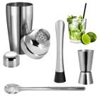 Kit Bar Coqueteleira Inox 500ml + Socador+ Colher + Dosador - Vds