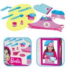 Kit Barbie Cozinha Mestre Cuca Luva + Touca + Avental Jogo - Cotiplás