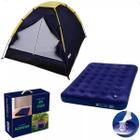 Kit Barraca Acampamento 3 Lugares Com Colchão E Inflador