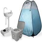 Kit Barraca Banheiro Pop Up + Vaso Sanitario Portatil Porta Potti 20l + Pia Lavatorio Portatil 17l Nautika