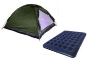 Kit barraca camping iglu 4 pessoas + colchão casal inflável - OMEGA