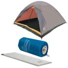 Kit Barraca Dome 4 +Colchonete Mochila Para Camping Solteiro