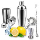 Kit Bartender Profissional Coqueleira Dosador Coador Colher - Logospan