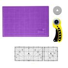 Kit Base Corte A3 45x30 Régua 15x15 15x30 Cortador 45mm Roxo - Levolpe