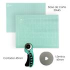 Kit Bases Para Corte Placa Apoio de Mesa A3 45x30 Cortador Circular 45mm + 1 Disco Reserva