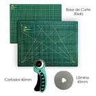 Kit Bases Para Corte Placa Apoio de Mesa A3 45x30 Cortador Circular 45mm + 1 Disco Reserva