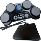 Kit Bateria Eletrônica Medeli 4 Pads Luminosos Dd61 Com Capa