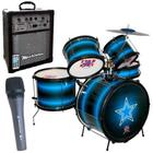 Kit Bateria Infantil Acústica Star Kids C/ Acessórios Luen