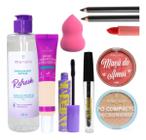 Kit Batom Base Liquida Demaquilante Blush Rimel Pele Clara