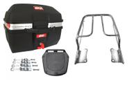 KIT BAÚ MOTO 27 GIVI TRAFFIC E-27M + BAGAGEIRO YBR FACTOR 2009 ATE 2016 1º LINHA PROJETIL - GIVI/PROJETIL