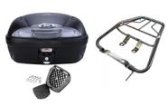 Kit baú moto 45l givi + bagageiro cromado honda cg titan 150 2003 2004 2005 2006 2007 2008 - GIVI/PROJÉTIL