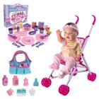 Kit Bebê Realista C/ Carrinho de Boneca Rosa + Jogo Surpresa - DM Toys Milk  Big Star - Boneca Reborn - Magazine Luiza