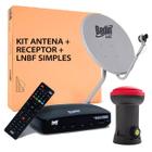Kit bedinsat receptor digital + lnbf + antena ku 60 cm