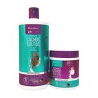 Kit Beleza Natural Cachos Soltos Creme Para Pentear Cachos Soltos 1000ml +Mascara Tratamento Cachos Soltos 500g