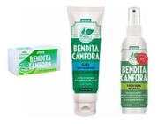 Kit Bendita Cânfora 1cx Tablet + 1 Gel + 1 Spray Liquido