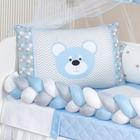 Kit berço modelo urso macio com edredom e lençol de algodão confortavel 12 peças