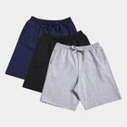 Kit Bermuda Básicos 3 Peças Masculina