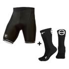 Kit bermuda ciclismo masculina Free Force Neo Classic + meia