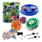 Kit Beyblade Metal Fusion com Arena e Luz Led - 4 Unidades - King