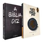 Kit Bíblia de Estudo Diz NVI - Capa Dura Giz + Café com Deus Pai 2024
