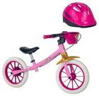 Kit Bicicleta Balance Infantil Princesas Aro 12 E Capacete - Nathor