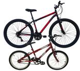 Kit Bicicleta Infantil Aro 20 Fast e Bicicleta Aro 29 Altis 18 Marchas V-Brake - Xnova