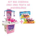 Kit Big Cozinha + Brinque Festa Bolo Vela Apaga de Verdade