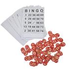 kit bingo, 40 cartelas e 75 marcadores de madeira - Onix