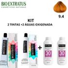 Kit bio extratus 2 tintas 9.4 +2 aguas oxigenada 30 volumes