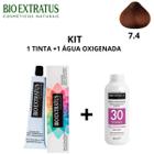 Kit bio extratus tinta 7.4 + água oxigenada 30 volumes