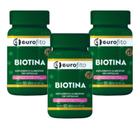 Kit Biotina Eurofito 3 Potes 60 Cápsulas Cada