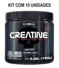 Kit Black Skull Creatine Sem Sabor Com 10 Potes De 150g Cada