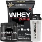 Kit Black Skull Whey Protein TURBO Concentrado 907g+ Creatina Monohidratada Turbo 150g+ Coqueteleira