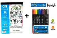 Kit Básico para Lettering com 9 peças CIS, 70.0013, Multicor