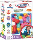 Kit Blocos Sortidos De Montar 24 Peças - Mercotoys