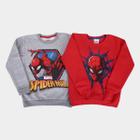 Kit Blusa Moletom Infantil Marvel Spider Man - 2 Peças