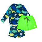 Kit Blusa Sunga Com Proteção Uv+ Bermuda Tactel Praia Menino