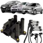 Kit Bobina + Cabos Vela Fiesta Ka Courier 1.0 1.6 Rocam Flex